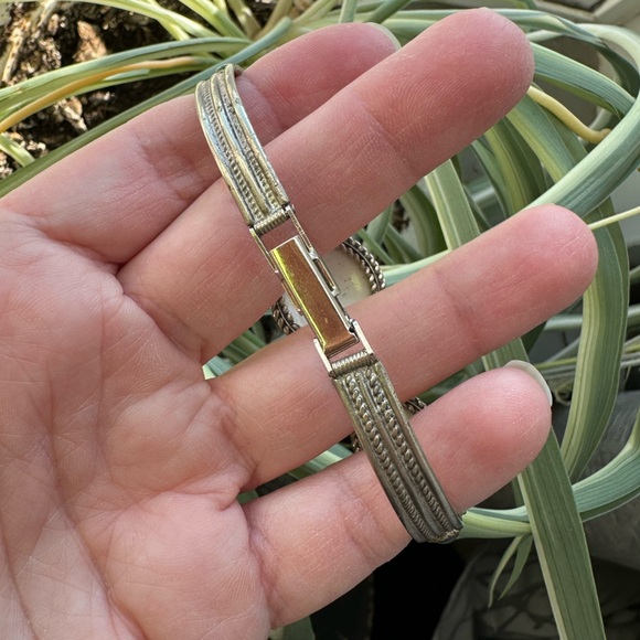 Vintage Russian Enamel Floral Filigree Bracelet - Picture 2 of 5